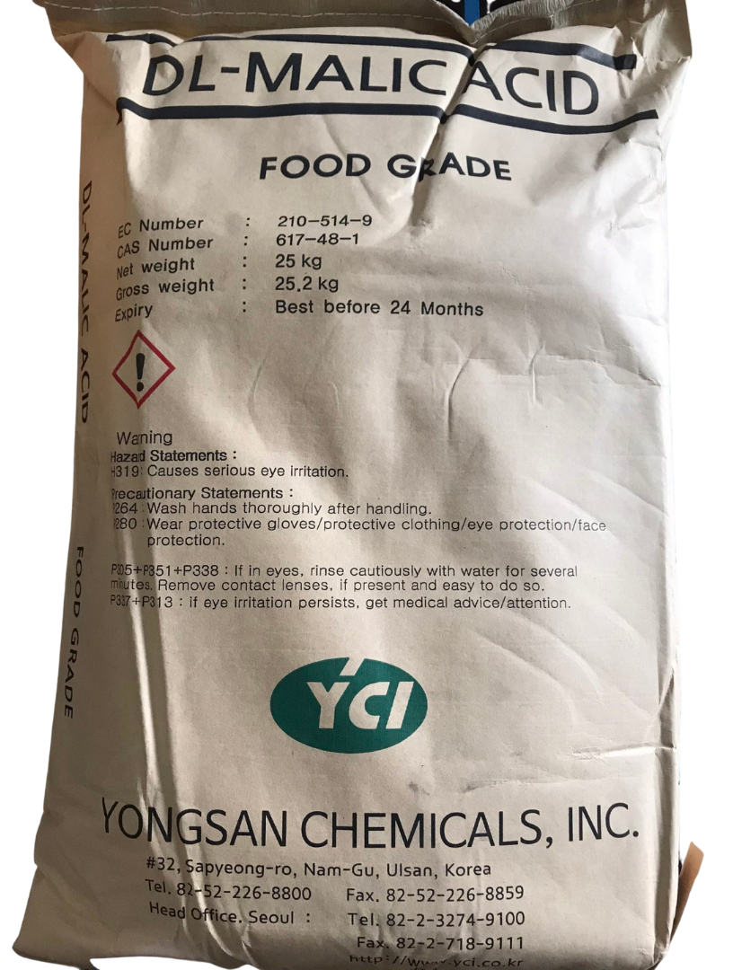 Malic acid (DL-) 25kg/Bao - Công Ty TNHH Lý Trường Thành